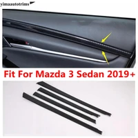 car inner door handle window strip decor panel cover trim for mazda 3 sedan 2019 2020 abs carbon fiber accessories interior