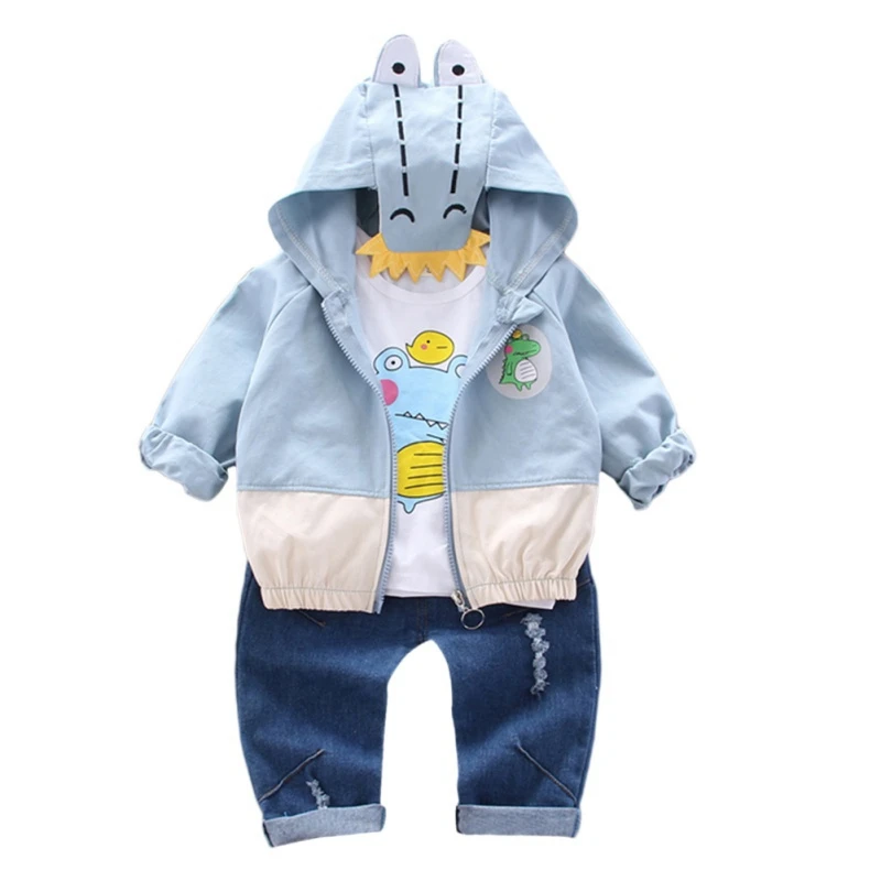 

Baby Clothes Boys Long Sleeve Trousers Set Suit Tshirt 3PCS Cartoon O-neck Casual Toddler Baby Autumn Clothing Set
