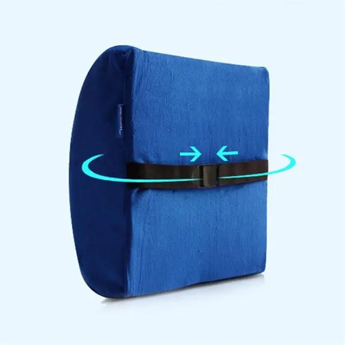 Universal 3D Memory Foam Lumbar Cushion Washable Mesh Cloth Car Pillow Chair Back Support Waist Massager Auto Accessories | Автомобили и