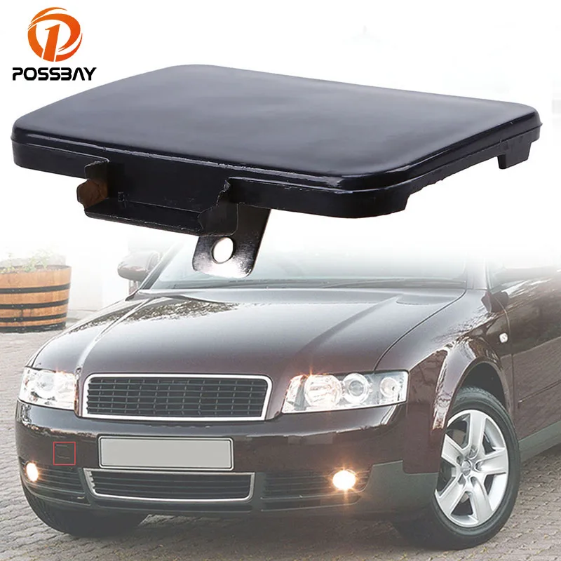 Черная крышка переднего бампера прицепа POSSBAY крючок крюка буксировки 8E0807241 для Audi