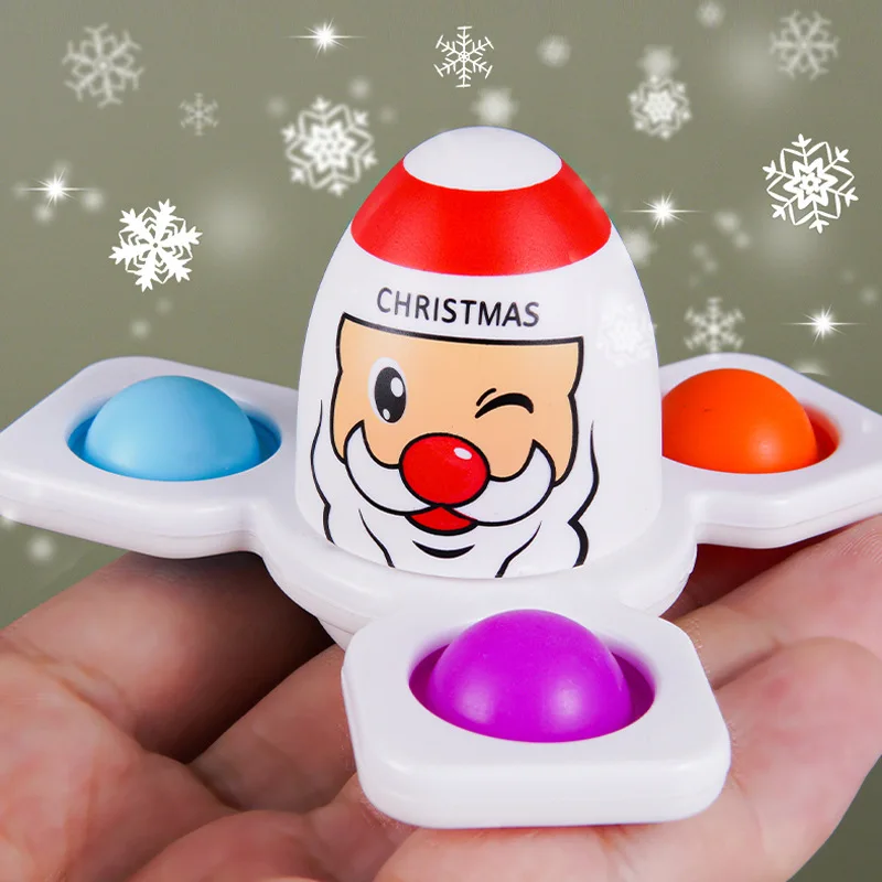 

Santa Claus Spinning Fingertip Gyro Fidget Toys AntiStress for Kid Adult Fun Spinner Decompression Sensory Toy Christmas Gift