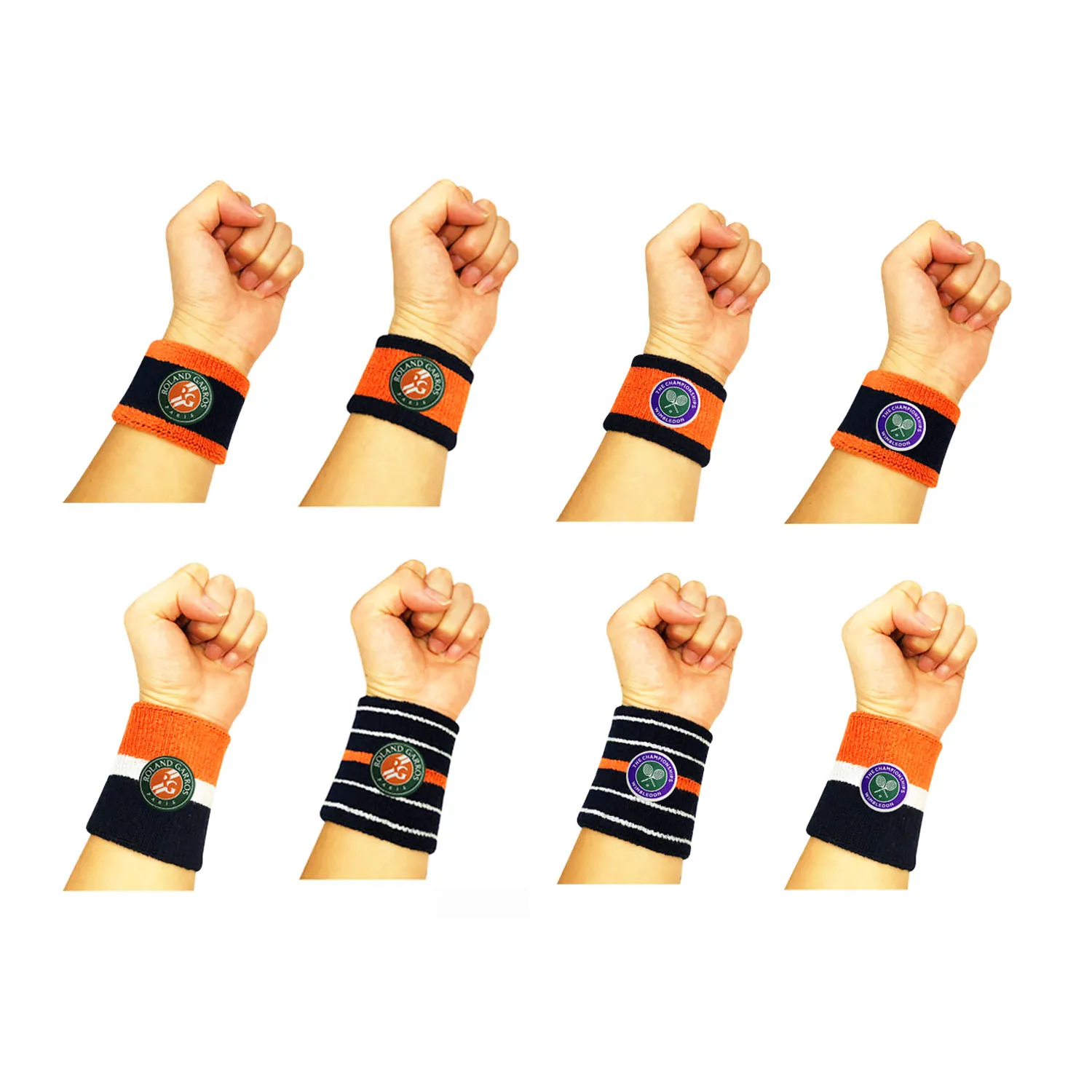 

Free shipping 8pc/lot Cotton Sport Wristband/tennis racket/tennis racquet/basketball wristband/badminton wristband