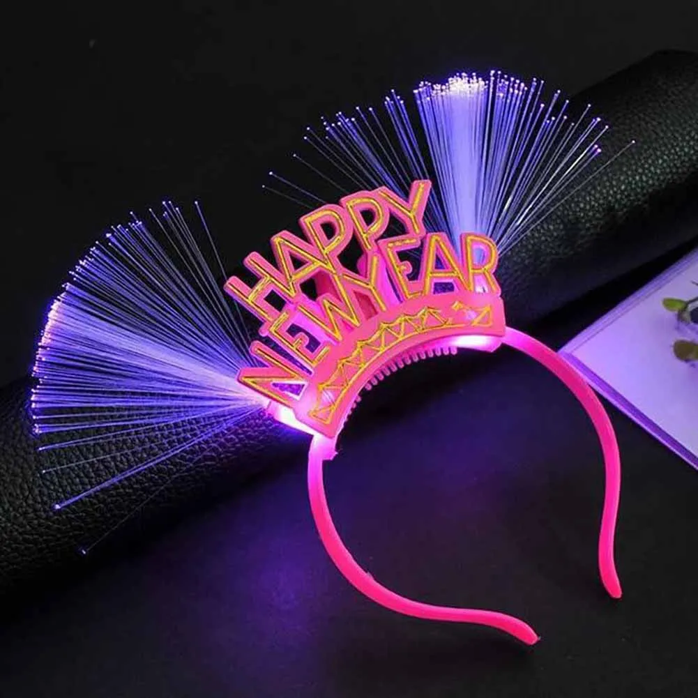 Светодиодный ободок для волос с Новым годом электрический светильник светящаяся