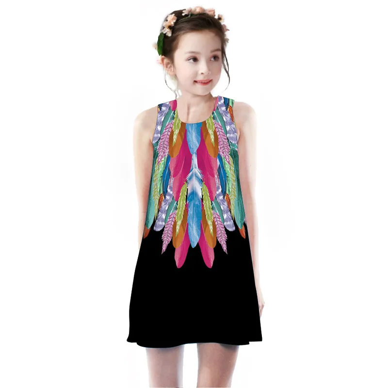 Детский Летний Новый Свободный жилет без рукавов с принтом Пляжное Удобное