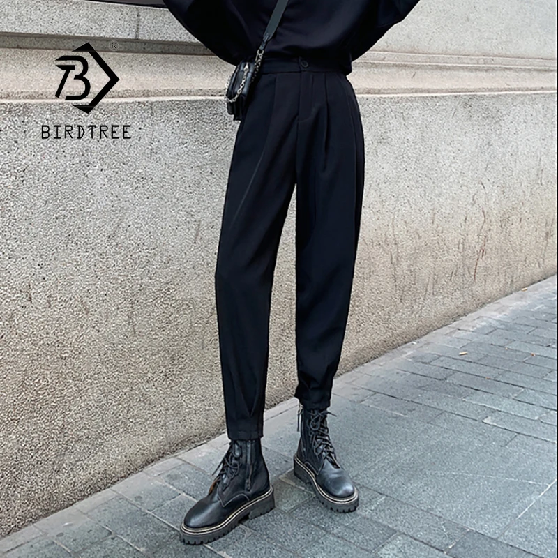 

Women Suit Harem Pants Spring Office Lady Long Trousers 2021 New Autumn Solid Loose High Waist Pant Female Pants B18539X