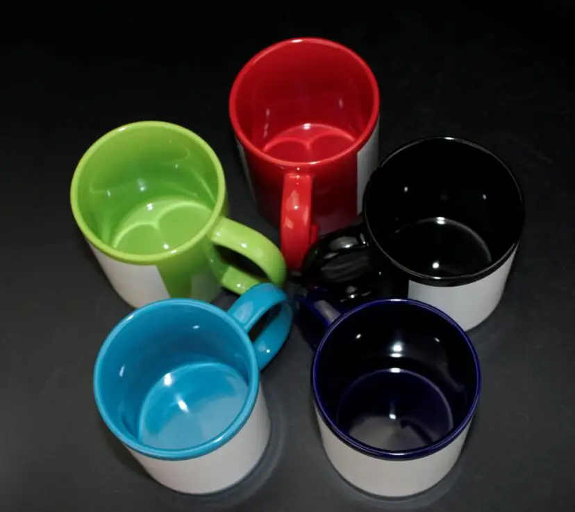 Однотонная белая дизайнерская кружка с покрытием класса А|Кружки| |