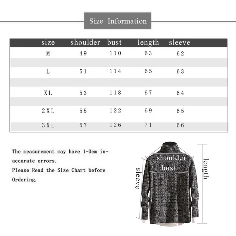 

2019 Men Turtleneck Sweater Casual Autumn Winter Knitted Jumper Student Style Long Sleeve Pullovers Sueter Masculino Pull Homme