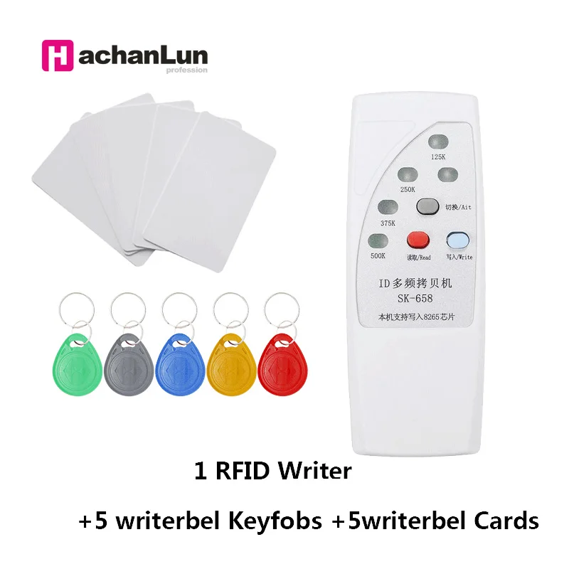 Ручной Rfid считыватель карт ручной Rfid писатель 125 кГц Кардридер писатель Копир Дубликатор 4 частоты RFID считыватель копиров писатель