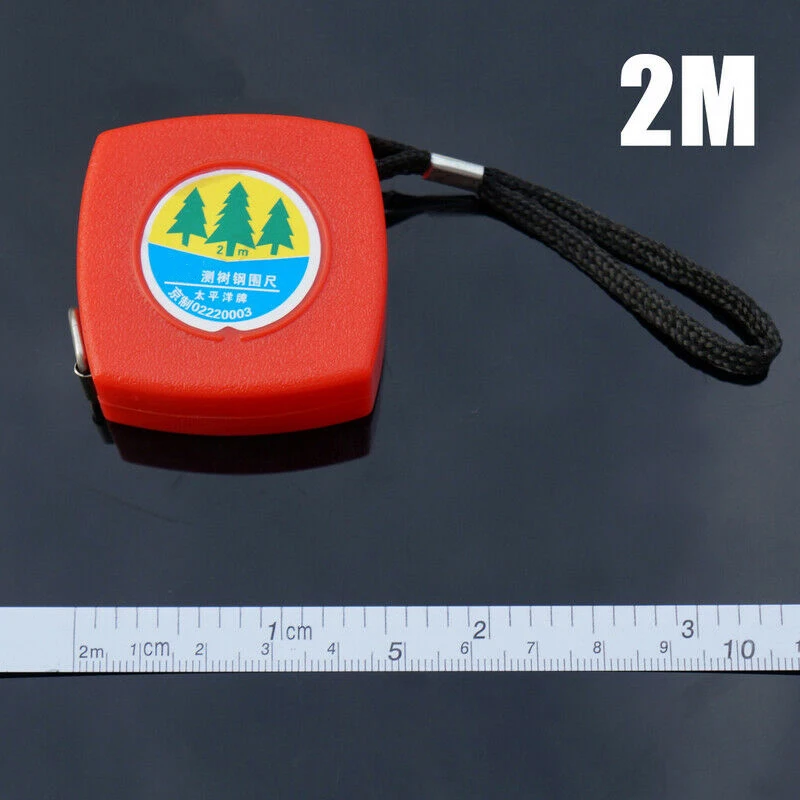 

2 Meter Retractable Metric/Feet/Inches Measuring Tape Mini Practical Red Pocket Tapes Measuring Tool