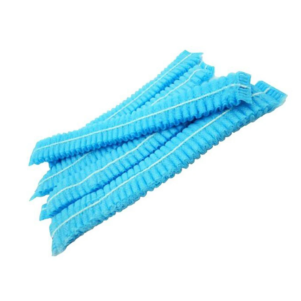 Одноразовые Синие плиссированные эластичные сетчатые нетканые стерильные