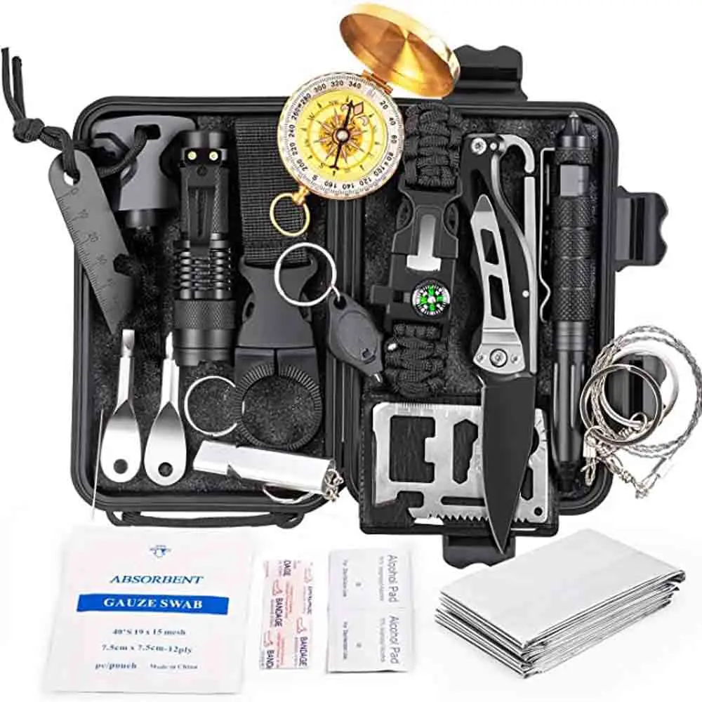 Снаряжение для выживания 18 в 1 набор экстренных ситуациях Профессиональный