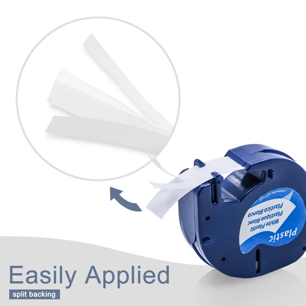 1 упаковка 91201 совместимых этикеток для DYMO LetraTag Refills 91331 белая пластиковая лента 12