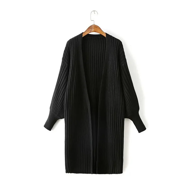 2019 осенний женский свитер Кардиган большого размера длинный кардиган свободный