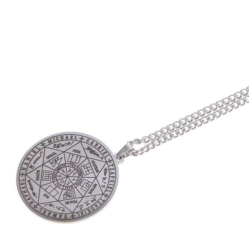 

7 Archangels Sigil Charm Necklaces Pentacle Magic Mascot Amulet Lucky charms Protection Supernatural Talisman Necklace