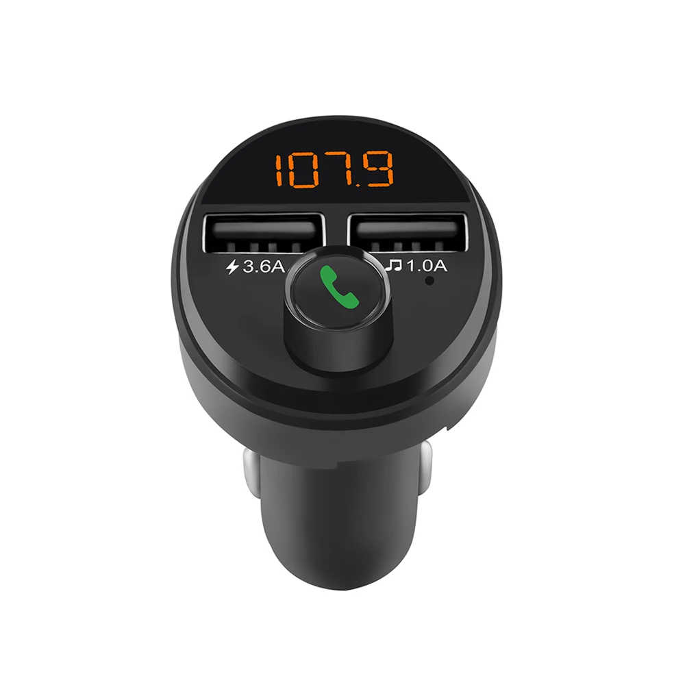 Rovtop Bluetooth автомобильный комплект громкой связи беспроводной fm-передатчик 3.1A 3.6A Быстрая зарядка двойной USB зарядное устройство lcd TF карта Автомобильный MP3-плеер