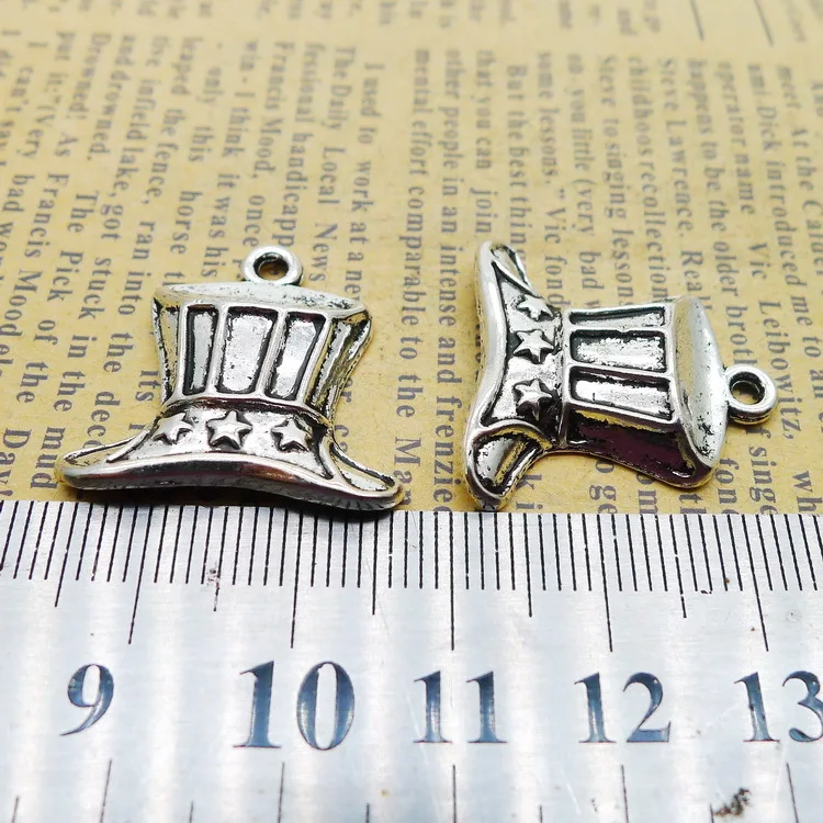 8 шт./лот 24*25 мм античный серебряный цвет волшебная шапочка ожерелье подвеска