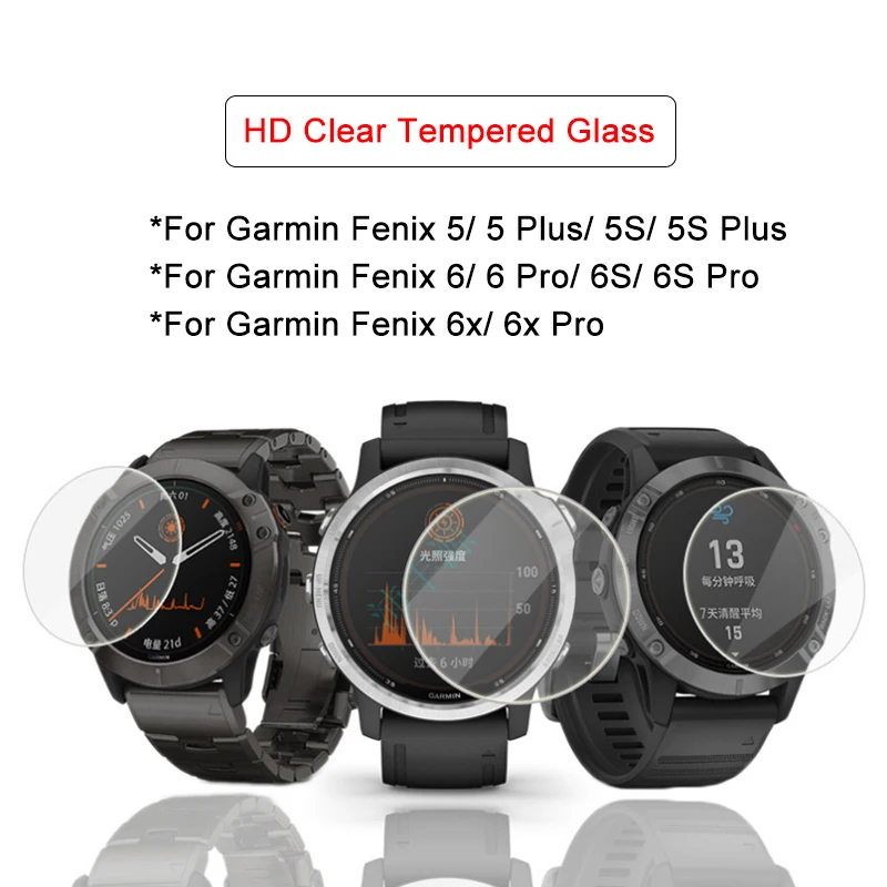 

3*5Pcs Screen Protector For Garmin Fenix 5 5s Plus 6S 6X Solar 6 Pro HD High Clear Tempered Glass film Guard Watch Accessories