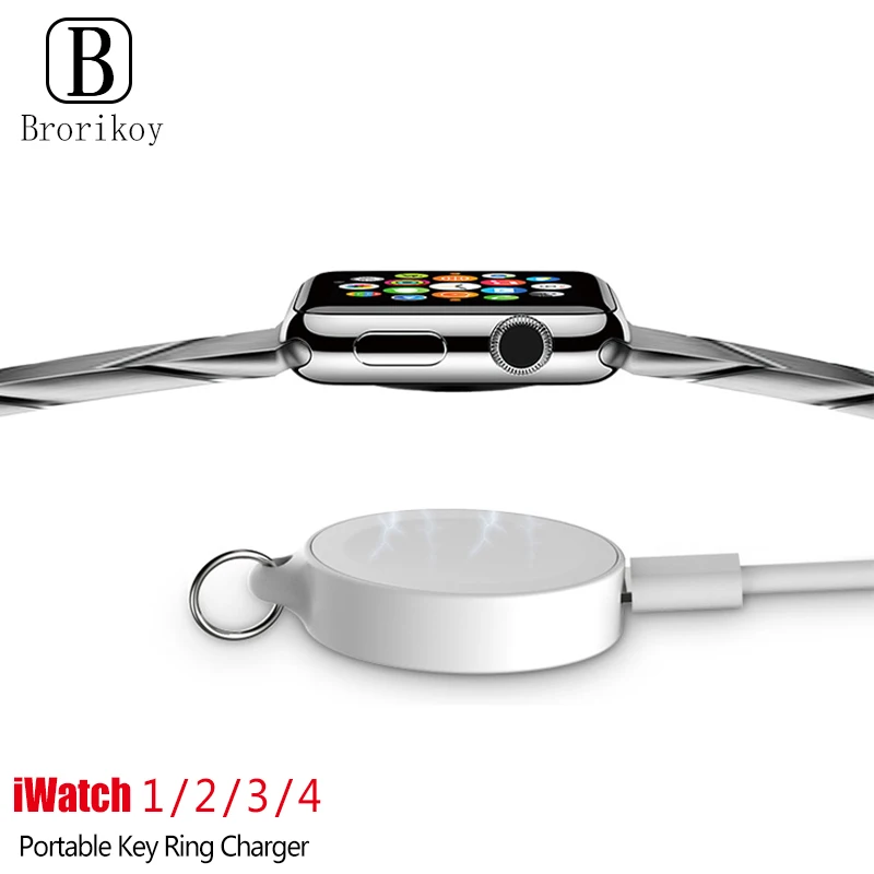 Apple iWatch series портативное кольцо для ключей часы беспроводное быстрое зарядное