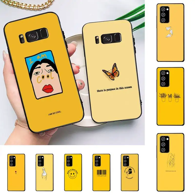 

Great Aesthetic art Pink Yellow Phone Case For Samsung Galaxy Note10Pro Note20ultra cover for note20 note10lite M30S Back Coque