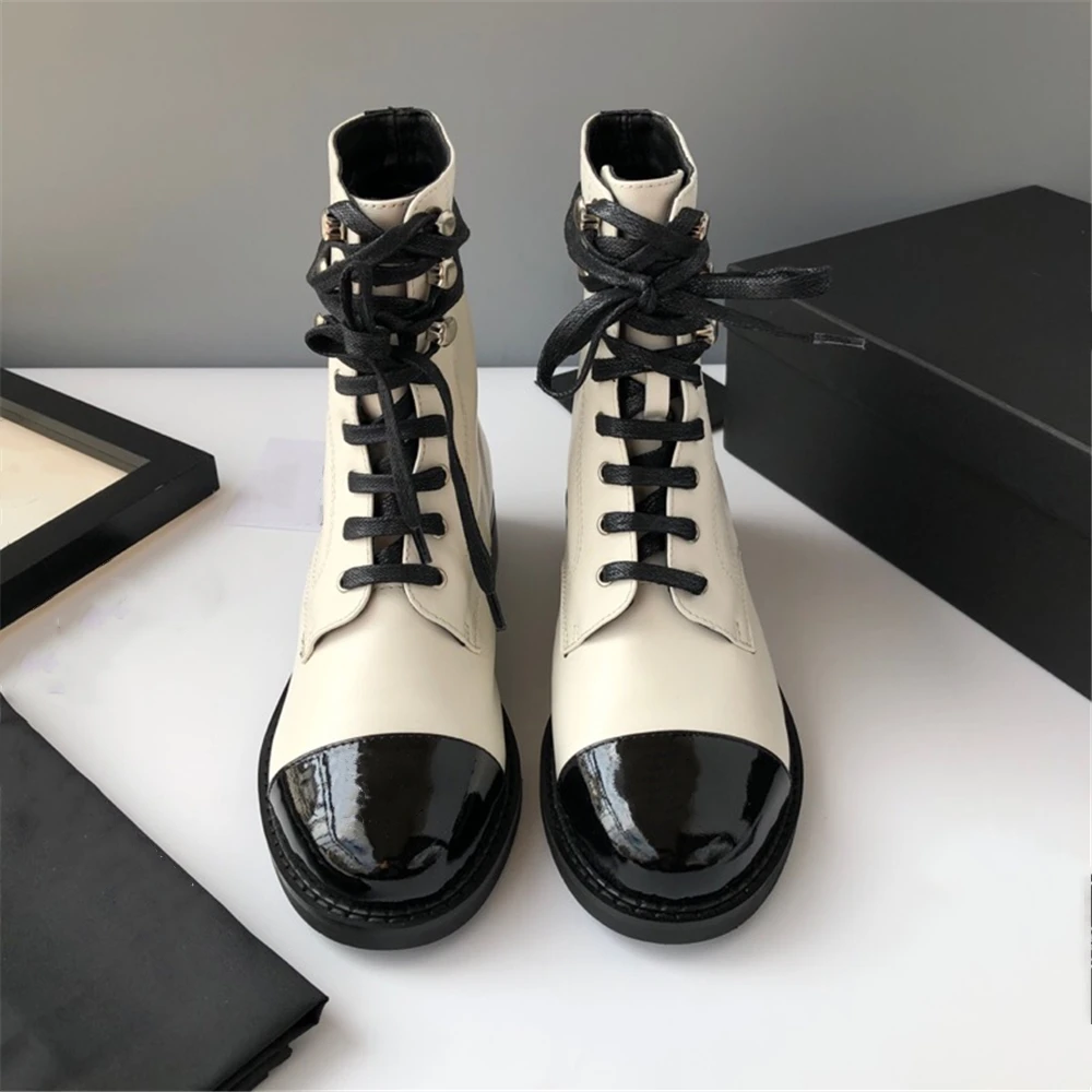 Новинка Модные ботильоны на молнии со шнуровкой сезон осень зима женская обувь