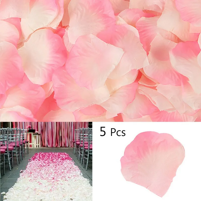 5 упаковок 2x2 дюймов искусственные лепестки роз для свадьбы декор комнаты