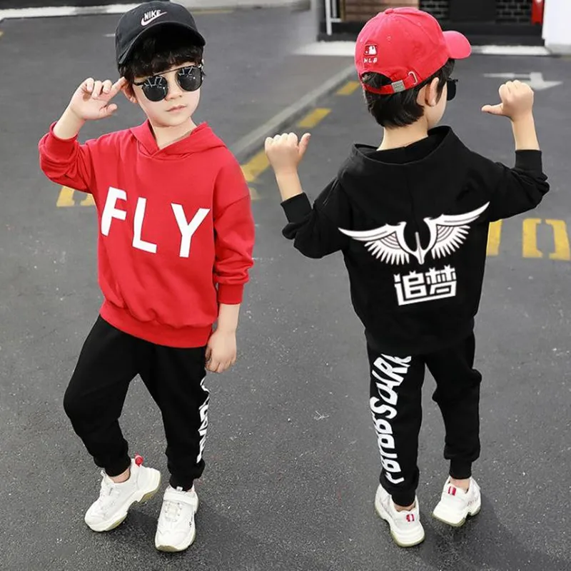 

Children's wear boys' suit spring and autumn new 2020 sports children's sweater pants two piece set handsome leisure boy clothes