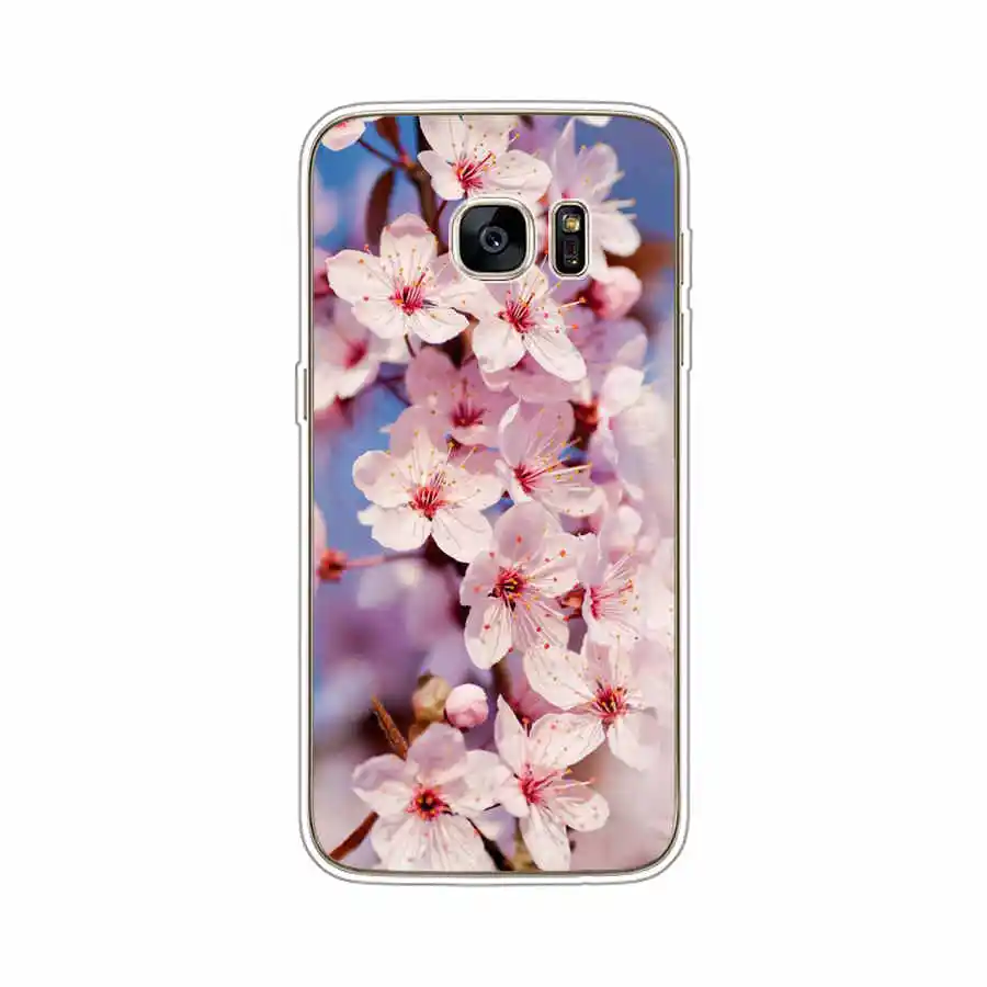 Силиконовый чехол для Samsung Galaxy S7 Edge с узором мягкий телефона из ТПУ S 7 задняя