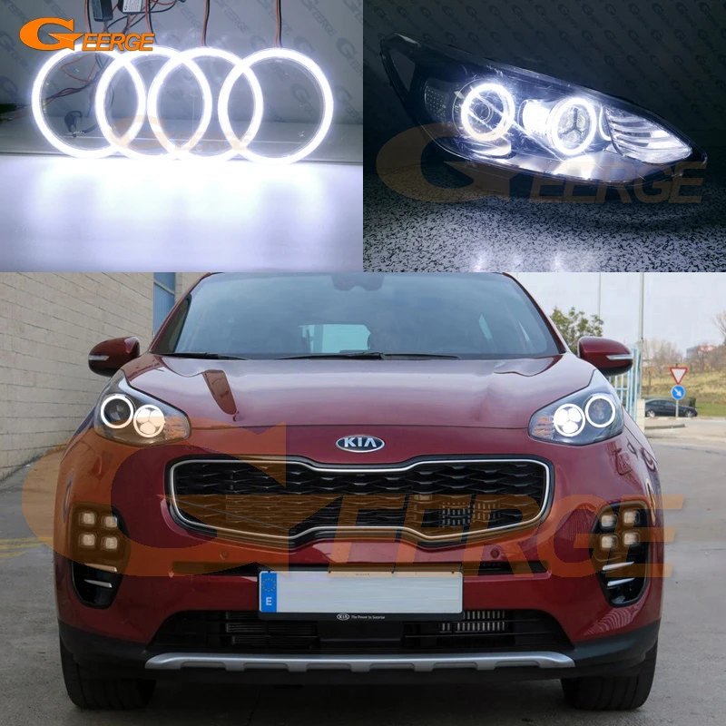 

For Kia Sportage MK4 KX5 2015 2016 2017 2018 2019 Excellent Ultra bright COB led angel eyes halo rings Day Light