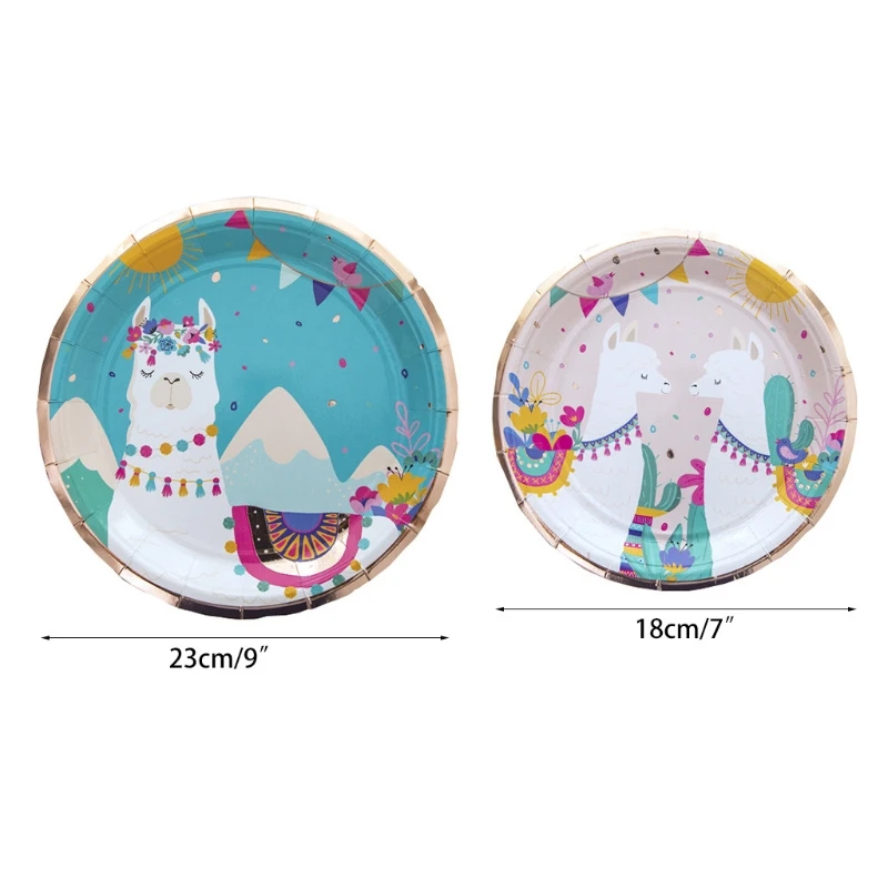 

64 PCS Party Plates and Cups Sets Lets Fiesta Party Supplies 87HA