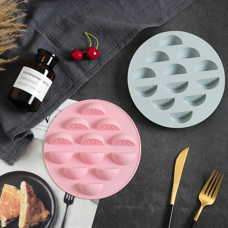 12 even creative watermelon shape silicone cake mold chocolate ice candy baking | Дом и сад