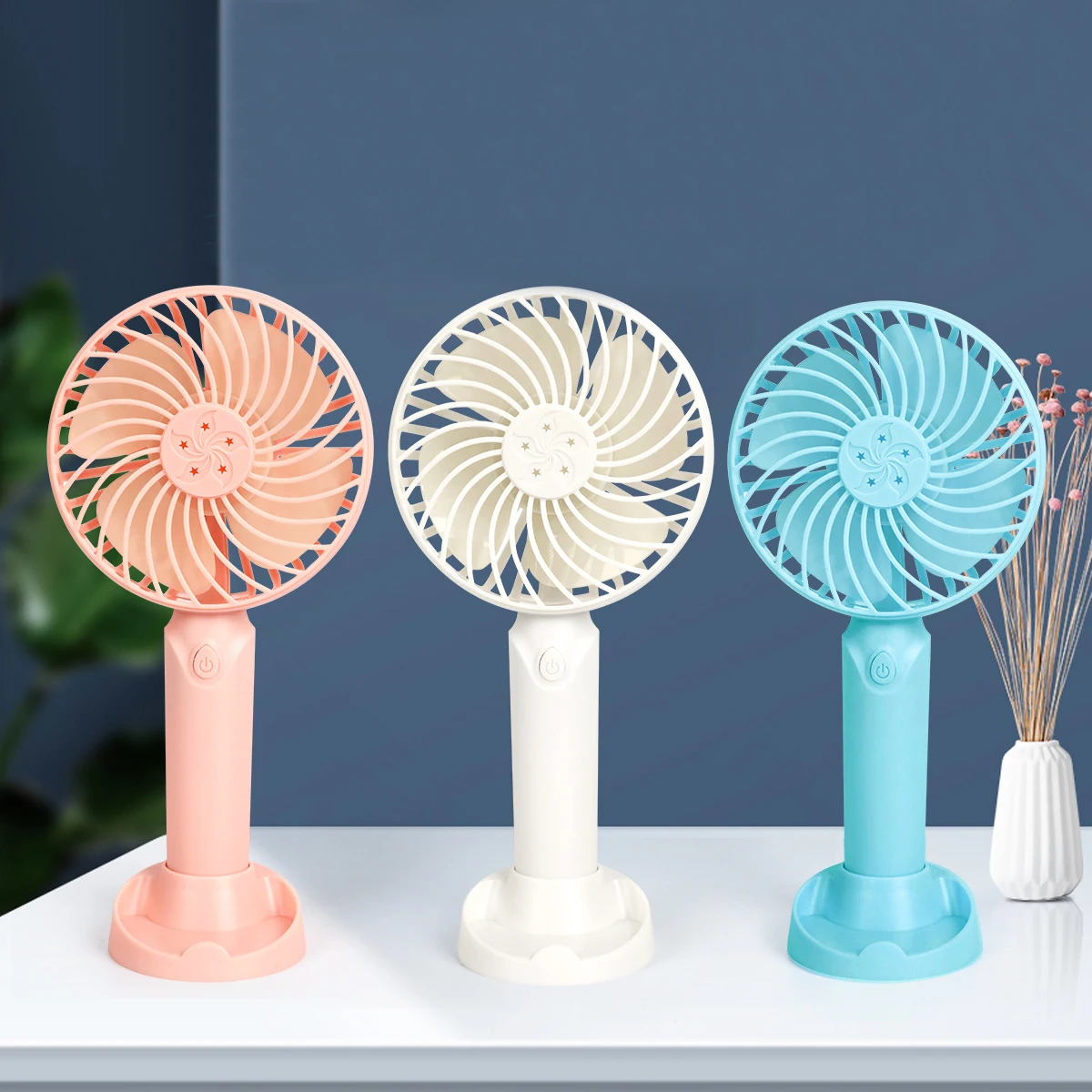 

Portable mini Handheld Fan USB Rechargeable Battery desktop Mobile Phone Holder Cooling Air Cooler Outdoor Mobile Phone Holder