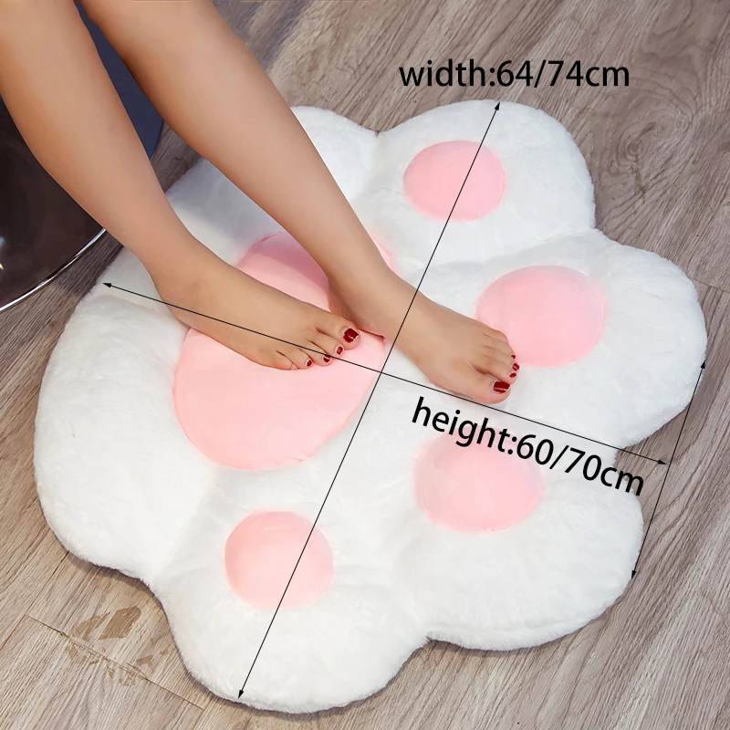 

Cute Cat Paw Back Pillows Plush Chair Cushion Animal Child Seat Cushion Sofa Mat Home Sofa Indoor Floor Winter Decor Gift