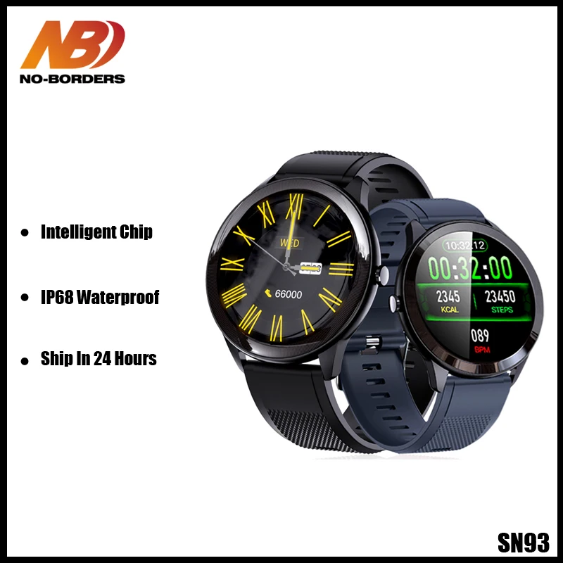 

2021 SN93 Смарт-часы для мужчин IP68 Водонепроницаемый работы при прослушивании музыки по Bluetooth Полный сенсорный Спорт фитнес трекер Smartwatch для IOS ...
