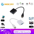 Конвертер INIOICZMT HDMI папа-VGA мама преобразователь HDMI в VGA цифровой аналоговый HD 1080P для планшета ноутбука ПК ТВ планшета - фото
