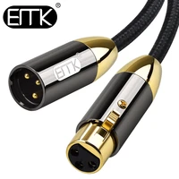 emk 3 pin audio xlr balanced lead microphone audio cable stereo male to female 3 pin jack for amplifier mixer ettector equalizer