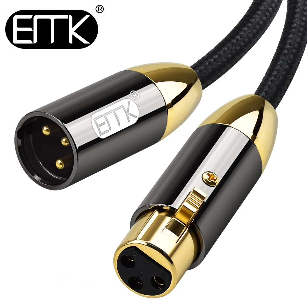 EMK 3 контактный аудио XLR сбалансированный микрофон аудиокабель стерео штекер