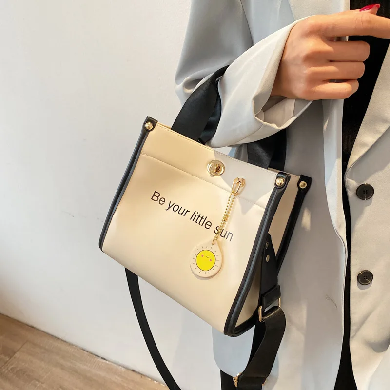 

Sweet Girl Lovely Messenger Bag Ladies Korean Simple Handbag High Quality PU Leather Shoulder Pack Purses and Handbags