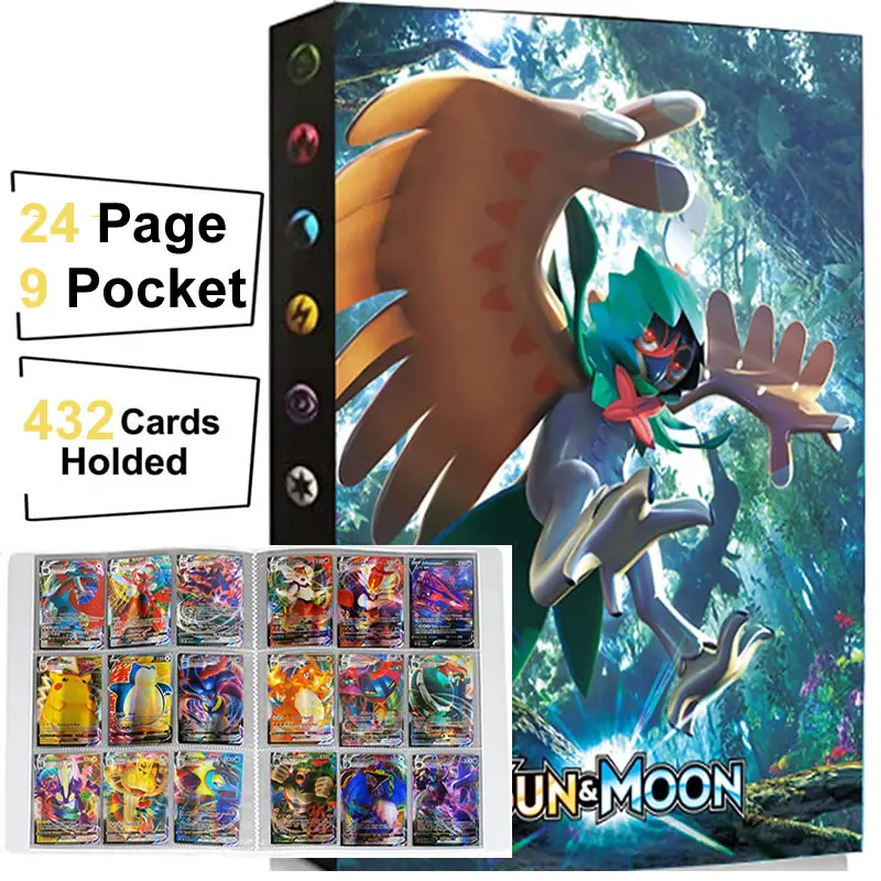 

9 карманный альбом Pokemon 432 книга для карт коллекция папка для покемонов игра папка для карт книга с загруженным списком игрушка подарок