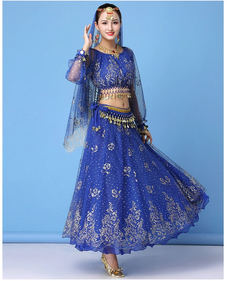 Для женщин танец живота костюмы с длинным рукавом из сетчатого материала