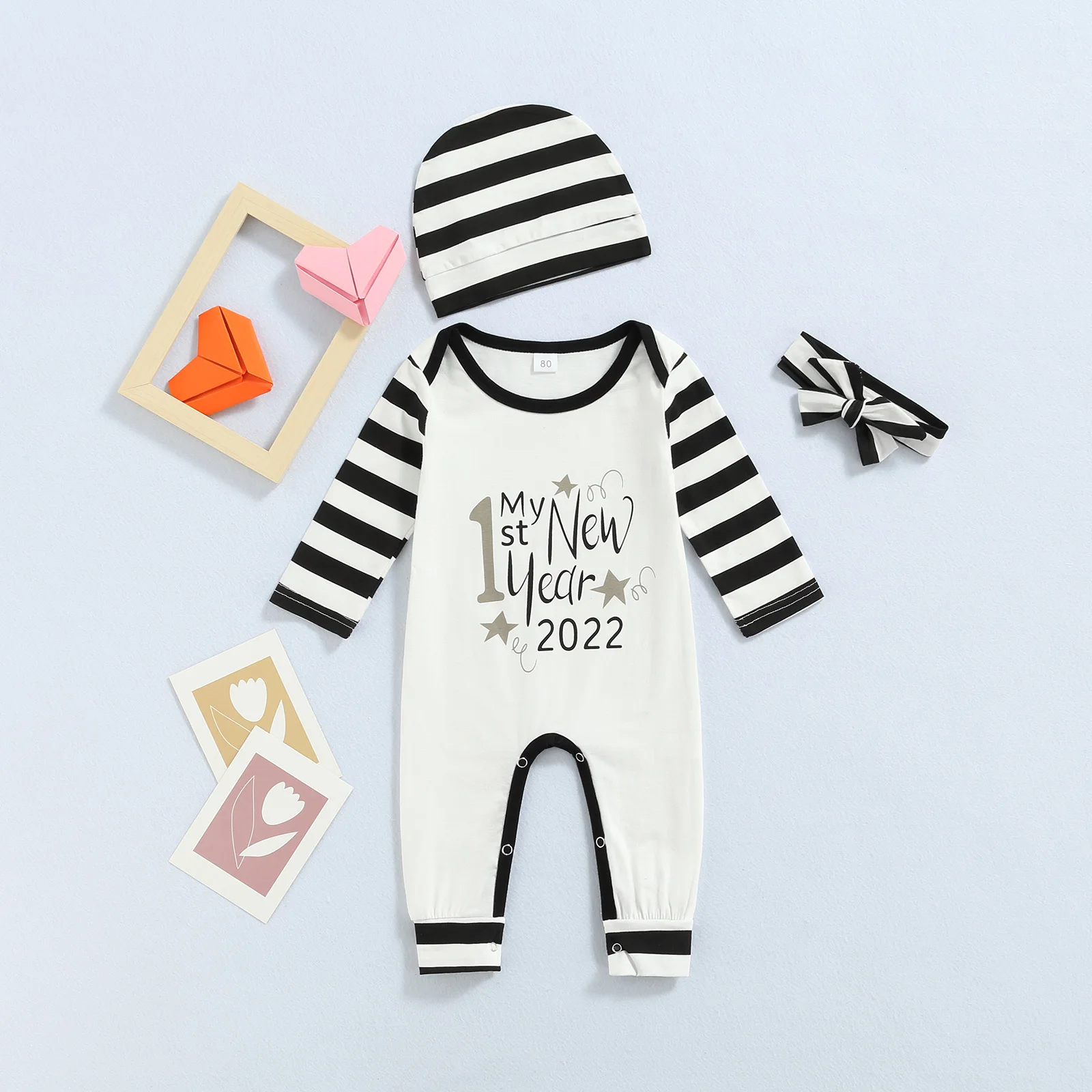 

Ma&Baby 0-18M 2022 My 1st New Year Newborn Infant Baby Boys Jumpsuit Long Sleeve Letter Rompers Autumn Spring Baby Costume D35