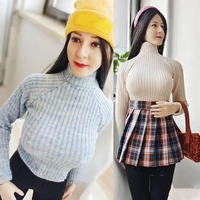 1 6 scale female doll sexy tight turtleneck sweater clothes outfit for 12 inch action figure model body