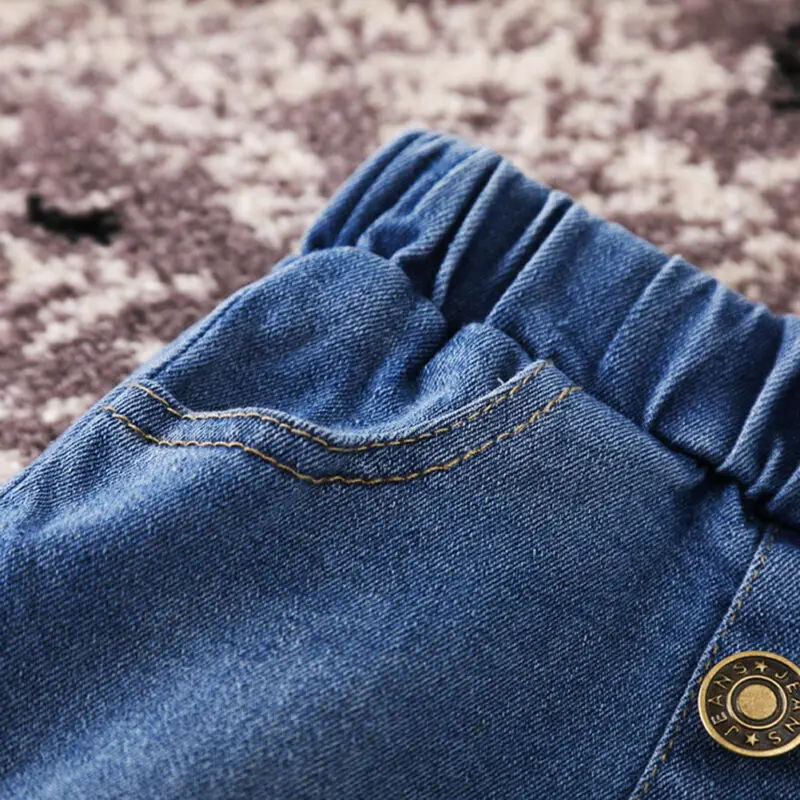 Джинсовая мини юбка CANIS для маленьких девочек летняя Милая Повседневная