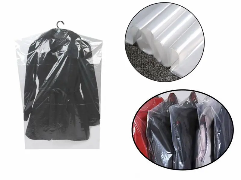 

50pcs 60*100cm Clothes Dust Cover Disposable Dust Suit Bag Waterproof Garment Bags Wardrobe Hanging Clothing Coat Dust Cover