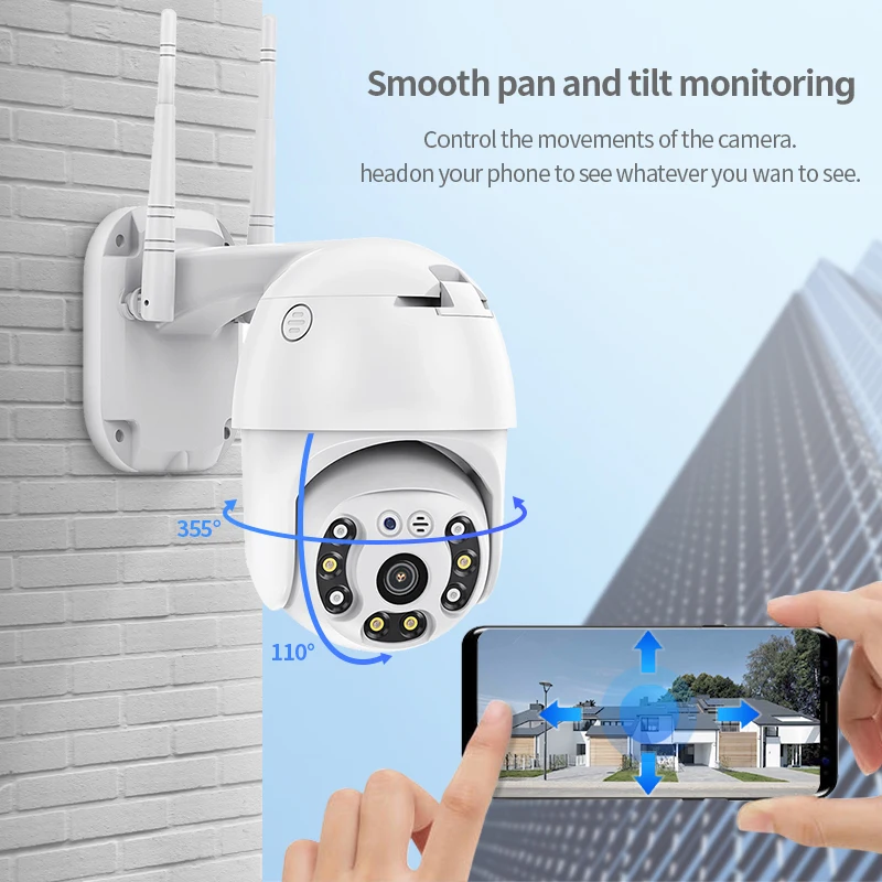 INQMEGA 1080P 3MP Wi Fi PTZ камера TUYA наружная беспроводная ip видеонаблюдения для