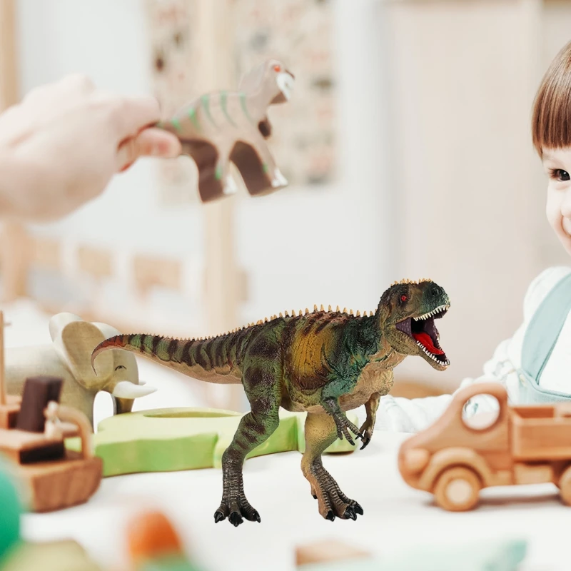 

Модель динозавра, фигурка 17 дюймов, большой размер, высокая Реалистичная игрушка, безопасный материал, Парк Юрского периода, сувениры для ве...