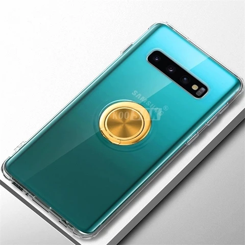 Для samsung Galaxy S10 Lite чехол мягкий ультра тонкий прозрачный держатель кольцо автомобильный Магнитный чехол для телефона для samsung Galaxy S10E S10 Plus S10