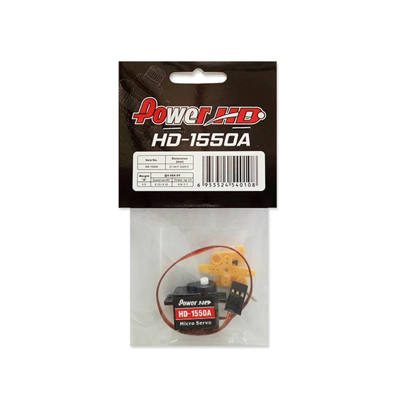 Аналоговый сервопривод Power HD для рулевого управления, 1,1 кг, 5,5 г, микро RC сервопривод для RC fixed wing airpalne, совместимый с Futaba/jr