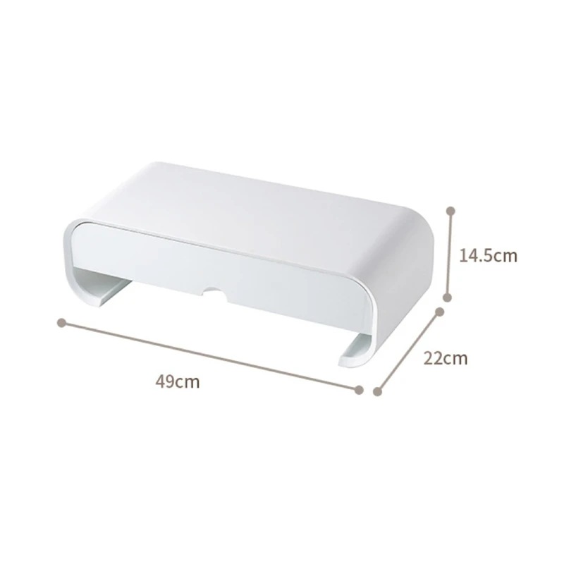 

Laptop Stand Monitor Increase Rack Desktop Storage Drawer Monitor Bracket Letter File Holder Home Office ABS Organizer Shelf Box