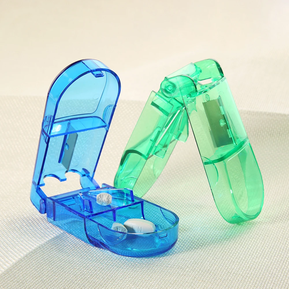 Portable Pill Cutter Splitter Divider Storage Box Medicine Tablets Holder Case | Красота и здоровье