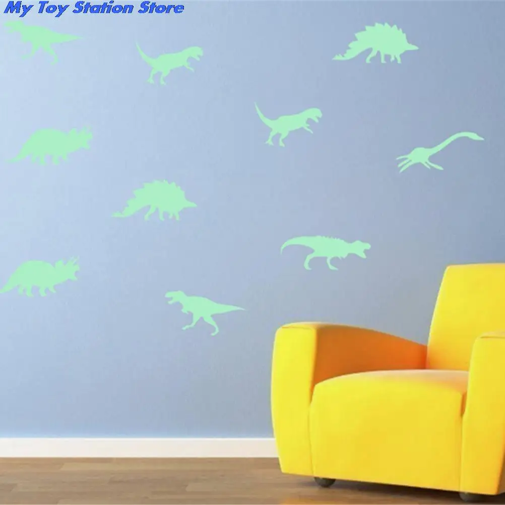 Glow In The Dark Dinosaurs Toys Stickers Ceiling Decal Baby Kid Room |
